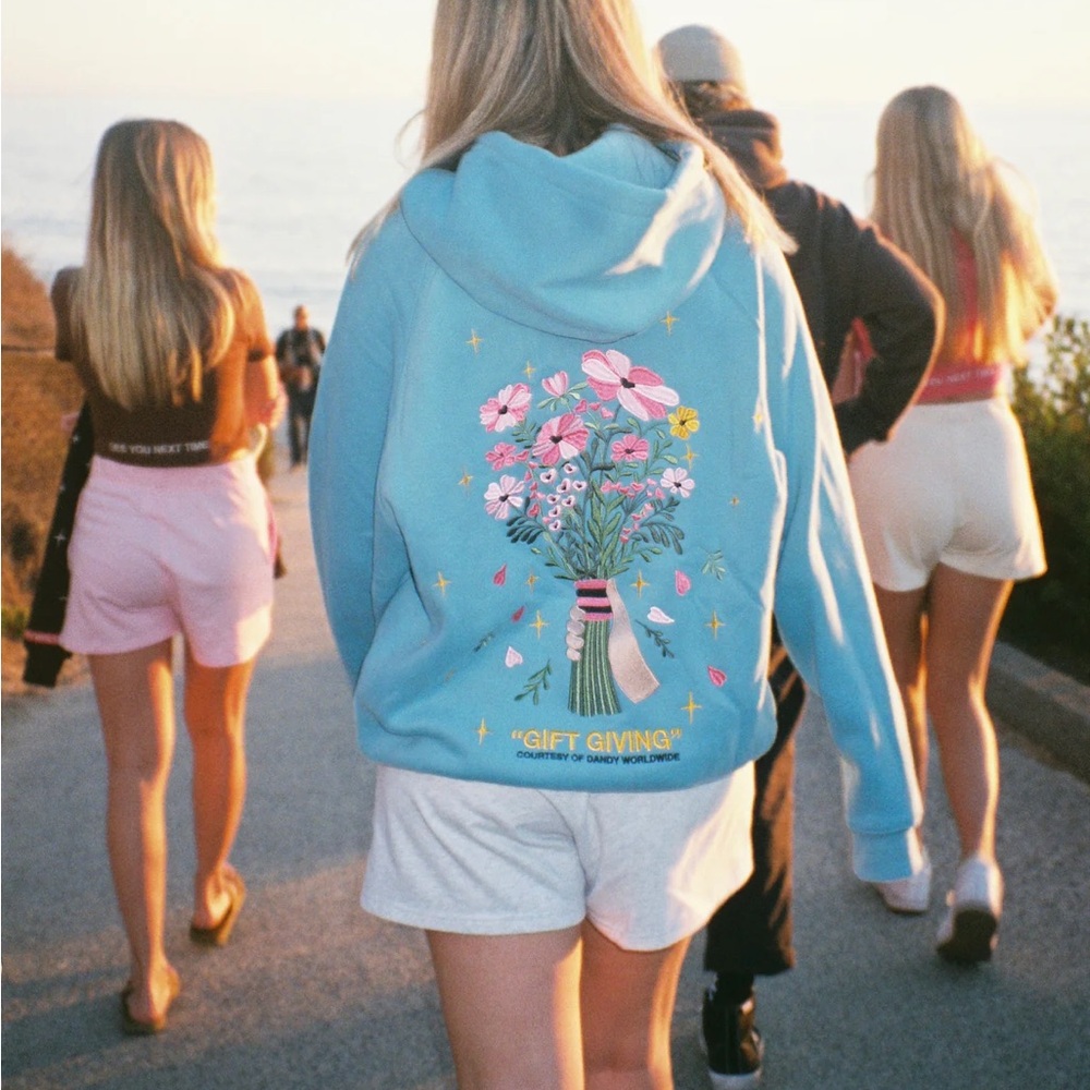 Dandy "Gift Giving" Oversized Lux Hoodie in Blue